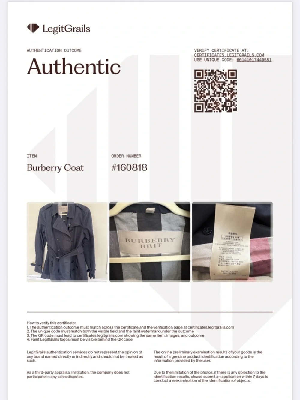 Authentic Burberry Brit Trench Coat Belted Jacket Size 14 - Picture 2 of 6